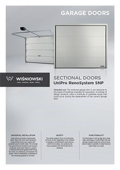 Sectional doors UniPro RenoSystem SNP