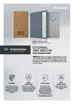 External and indoor steel seamless doors