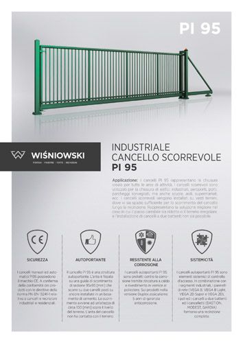 Cancello scorrevole industriale PI 95