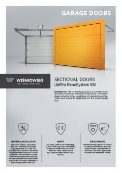 Sectional doors UniPro RenoSystem SSt