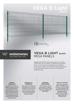 VEGA B Light 80x200 mesh panels