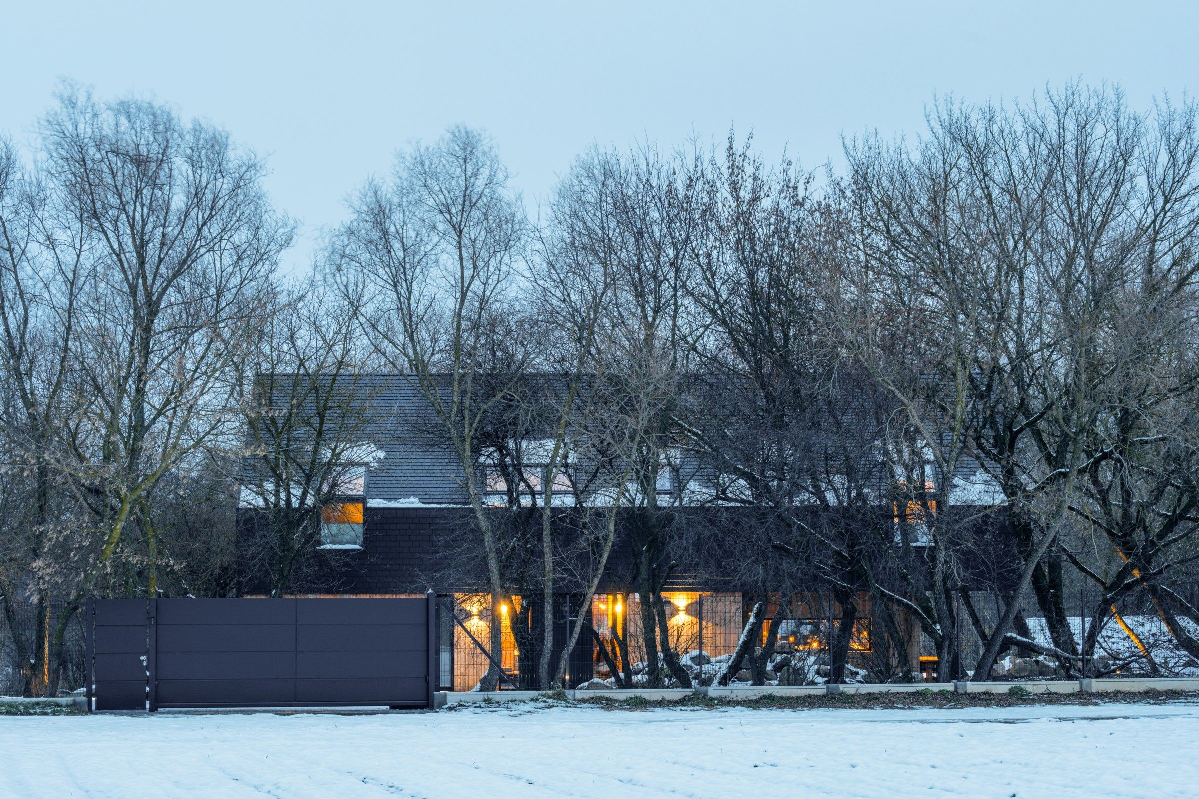 Jakie ogrodzenie wybrała Agnieszka Dygant? Zobaczcie je w zimowej aurze