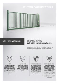 Sliding gate WI with running wheels