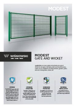 MODEST gate and wicket